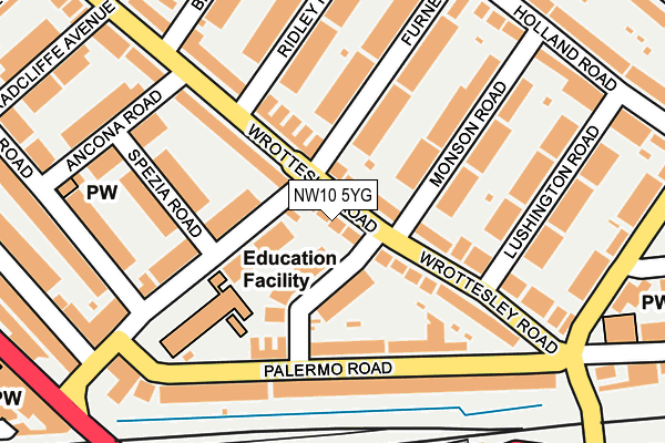 NW10 5YG map - OS OpenMap – Local (Ordnance Survey) NW10 5YG map - OS OpenMap – Local (Ordnance Survey)