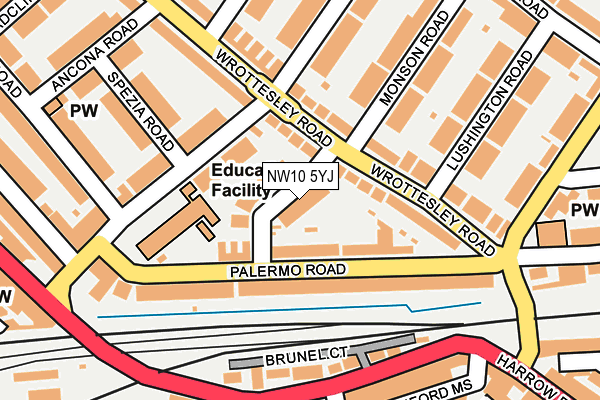 NW10 5YJ map - OS OpenMap – Local (Ordnance Survey) NW10 5YJ map - OS OpenMap – Local (Ordnance Survey)