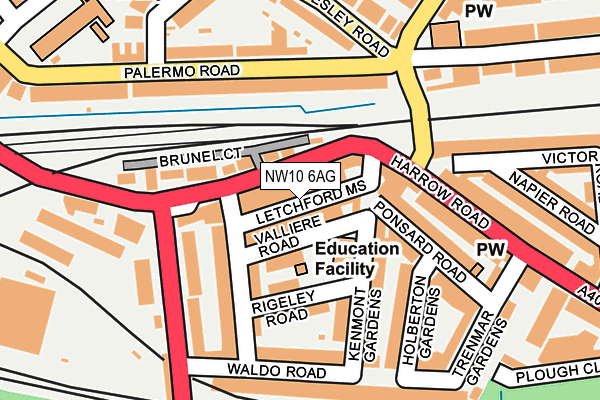 NW10 6AG map - OS OpenMap – Local (Ordnance Survey) NW10 6AG map - OS OpenMap – Local (Ordnance Survey)