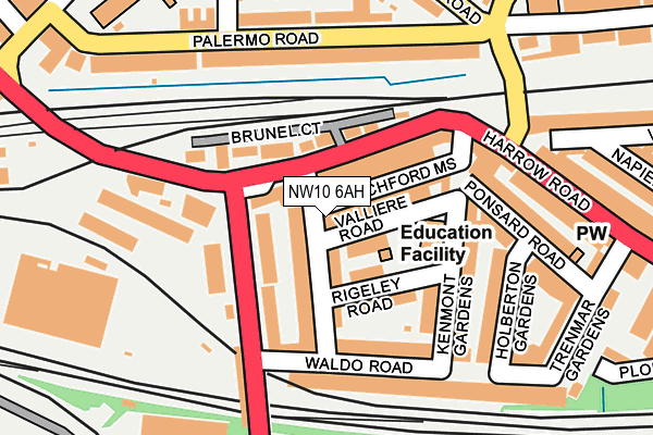 NW10 6AH map - OS OpenMap – Local (Ordnance Survey) NW10 6AH map - OS OpenMap – Local (Ordnance Survey)