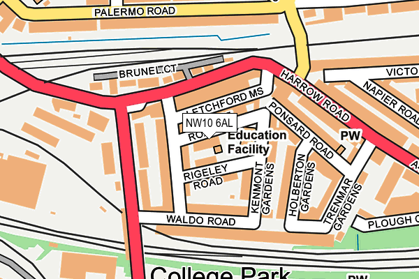 NW10 6AL map - OS OpenMap – Local (Ordnance Survey) NW10 6AL map - OS OpenMap – Local (Ordnance Survey)