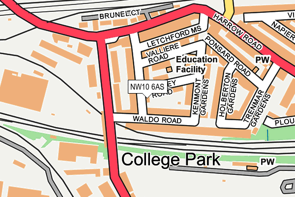 NW10 6AS map - OS OpenMap – Local (Ordnance Survey) NW10 6AS map - OS OpenMap – Local (Ordnance Survey)