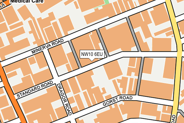 NW10 6EU map - OS OpenMap – Local (Ordnance Survey) NW10 6EU map - OS OpenMap – Local (Ordnance Survey)