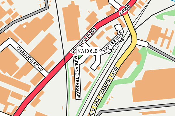 NW10 6LB map - OS OpenMap – Local (Ordnance Survey) NW10 6LB map - OS OpenMap – Local (Ordnance Survey)