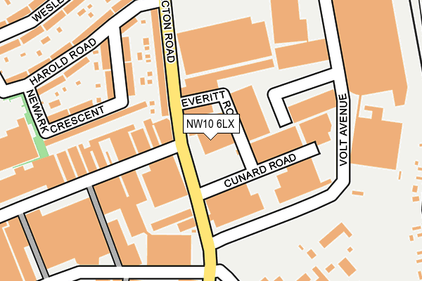 NW10 6LX map - OS OpenMap – Local (Ordnance Survey) NW10 6LX map - OS OpenMap – Local (Ordnance Survey)