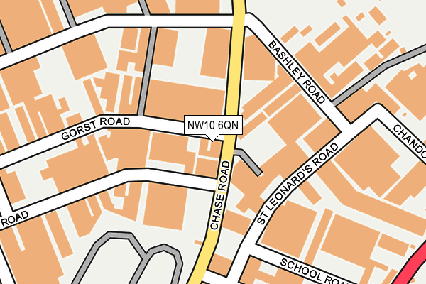 NW10 6QN map - OS OpenMap – Local (Ordnance Survey) NW10 6QN map - OS OpenMap – Local (Ordnance Survey)