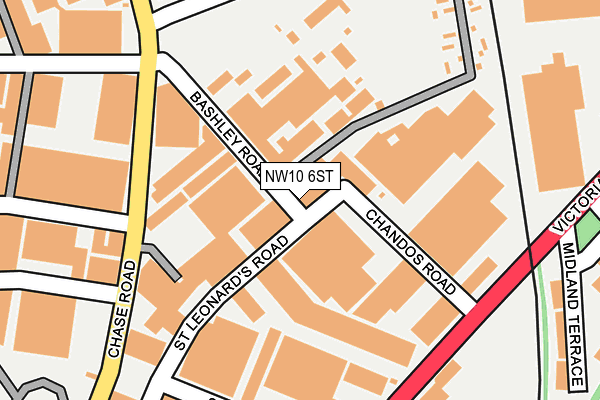 NW10 6ST map - OS OpenMap – Local (Ordnance Survey) NW10 6ST map - OS OpenMap – Local (Ordnance Survey)