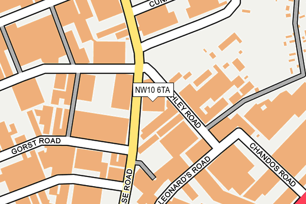 NW10 6TA map - OS OpenMap – Local (Ordnance Survey) NW10 6TA map - OS OpenMap – Local (Ordnance Survey)