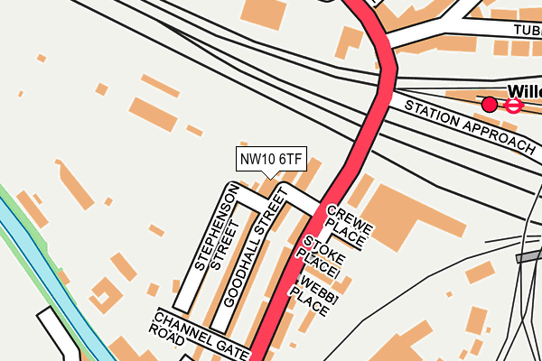 NW10 6TF map - OS OpenMap – Local (Ordnance Survey) NW10 6TF map - OS OpenMap – Local (Ordnance Survey)