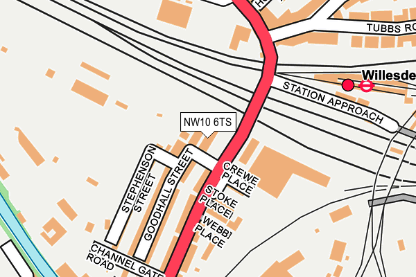 NW10 6TS map - OS OpenMap – Local (Ordnance Survey) NW10 6TS map - OS OpenMap – Local (Ordnance Survey)