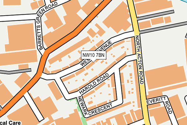 NW10 7BN map - OS OpenMap – Local (Ordnance Survey) NW10 7BN map - OS OpenMap – Local (Ordnance Survey)