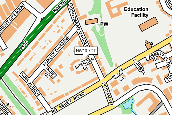 NW10 7DT map - OS OpenMap – Local (Ordnance Survey) NW10 7DT map - OS OpenMap – Local (Ordnance Survey)