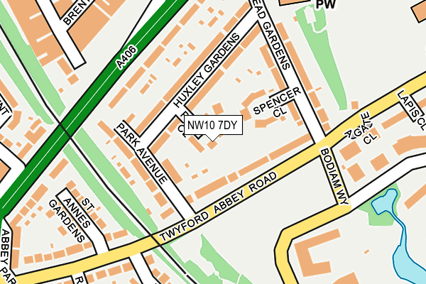 NW10 7DY map - OS OpenMap – Local (Ordnance Survey) NW10 7DY map - OS OpenMap – Local (Ordnance Survey)