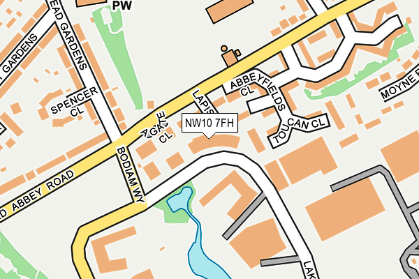 NW10 7FH map - OS OpenMap – Local (Ordnance Survey) NW10 7FH map - OS OpenMap – Local (Ordnance Survey)