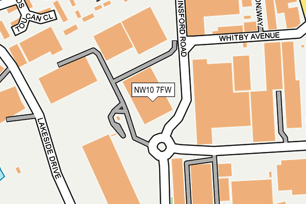 NW10 7FW map - OS OpenMap – Local (Ordnance Survey) NW10 7FW map - OS OpenMap – Local (Ordnance Survey)
