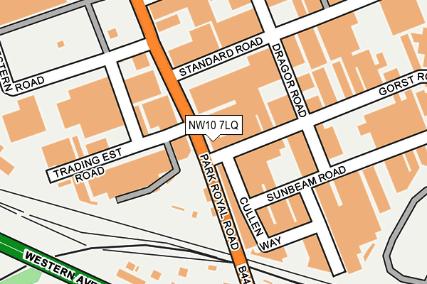 NW10 7LQ map - OS OpenMap – Local (Ordnance Survey) NW10 7LQ map - OS OpenMap – Local (Ordnance Survey)