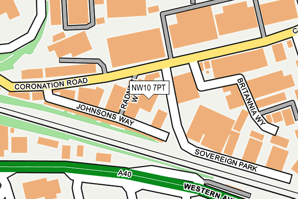 NW10 7PT map - OS OpenMap – Local (Ordnance Survey) NW10 7PT map - OS OpenMap – Local (Ordnance Survey)