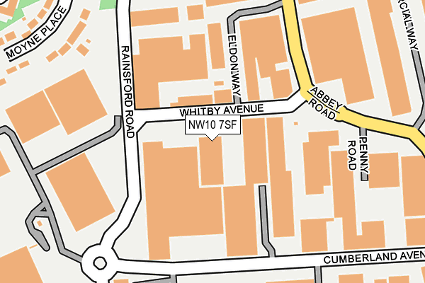NW10 7SF map - OS OpenMap – Local (Ordnance Survey) NW10 7SF map - OS OpenMap – Local (Ordnance Survey)