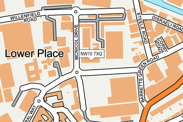 NW10 7XQ map - OS OpenMap – Local (Ordnance Survey) NW10 7XQ map - OS OpenMap – Local (Ordnance Survey)