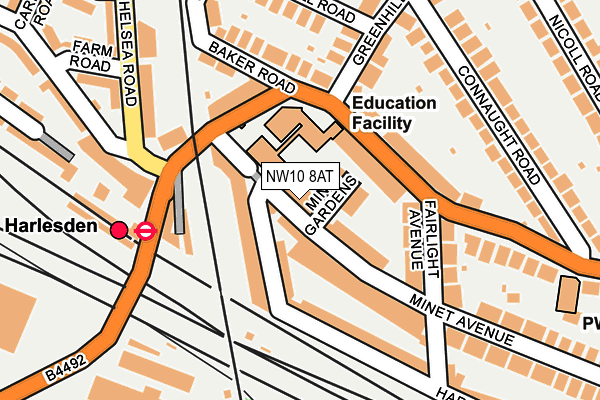NW10 8AT map - OS OpenMap – Local (Ordnance Survey) NW10 8AT map - OS OpenMap – Local (Ordnance Survey)