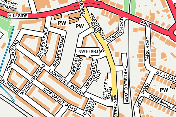 NW10 8BJ map - OS OpenMap – Local (Ordnance Survey) NW10 8BJ map - OS OpenMap – Local (Ordnance Survey)