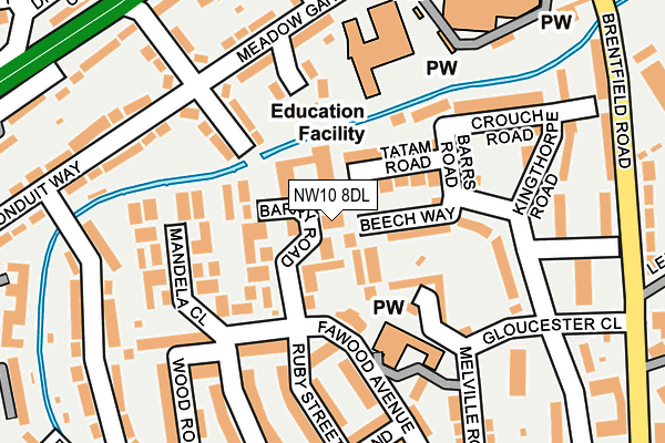 NW10 8DL map - OS OpenMap – Local (Ordnance Survey) NW10 8DL map - OS OpenMap – Local (Ordnance Survey)