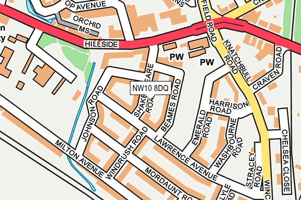NW10 8DQ map - OS OpenMap – Local (Ordnance Survey) NW10 8DQ map - OS OpenMap – Local (Ordnance Survey)