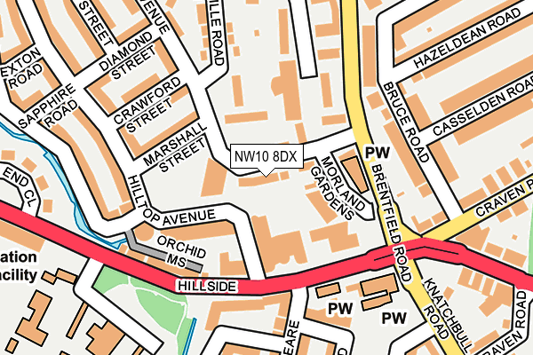 NW10 8DX map - OS OpenMap – Local (Ordnance Survey) NW10 8DX map - OS OpenMap – Local (Ordnance Survey)