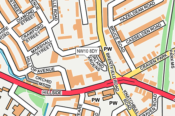 NW10 8DY map - OS OpenMap – Local (Ordnance Survey) NW10 8DY map - OS OpenMap – Local (Ordnance Survey)