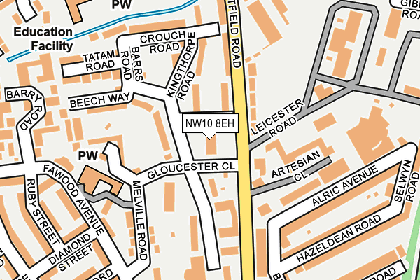 NW10 8EH map - OS OpenMap – Local (Ordnance Survey) NW10 8EH map - OS OpenMap – Local (Ordnance Survey)