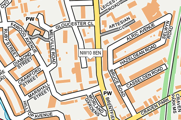 NW10 8EN map - OS OpenMap – Local (Ordnance Survey) NW10 8EN map - OS OpenMap – Local (Ordnance Survey)