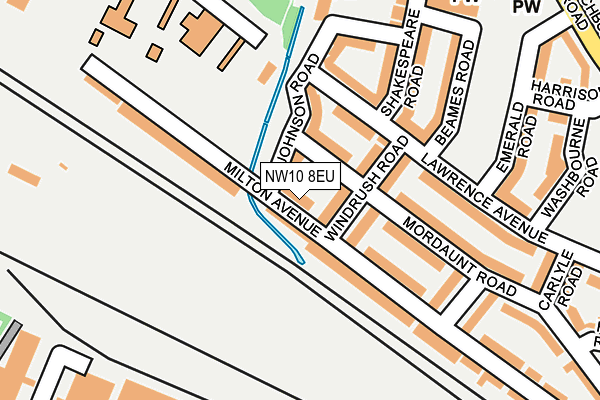 NW10 8EU map - OS OpenMap – Local (Ordnance Survey) NW10 8EU map - OS OpenMap – Local (Ordnance Survey)