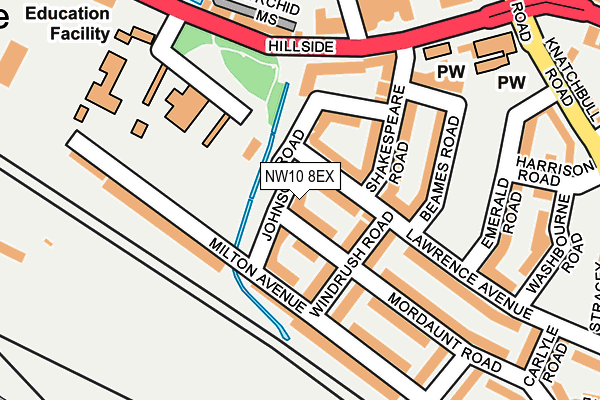 NW10 8EX map - OS OpenMap – Local (Ordnance Survey) NW10 8EX map - OS OpenMap – Local (Ordnance Survey)