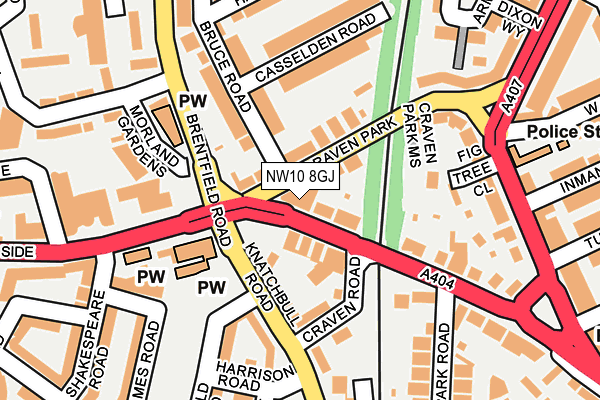 NW10 8GJ map - OS OpenMap – Local (Ordnance Survey) NW10 8GJ map - OS OpenMap – Local (Ordnance Survey)
