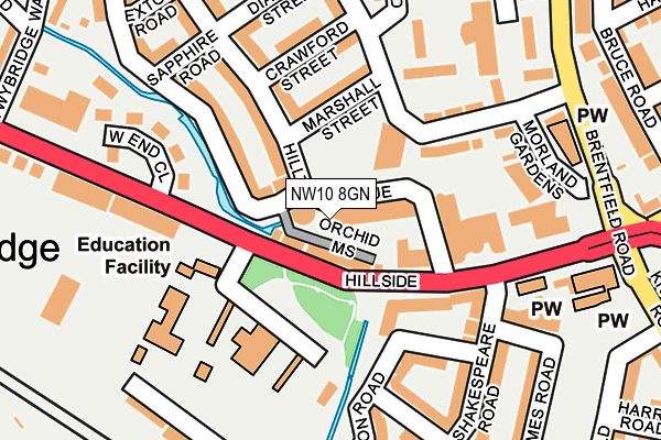 NW10 8GN map - OS OpenMap – Local (Ordnance Survey) NW10 8GN map - OS OpenMap – Local (Ordnance Survey)