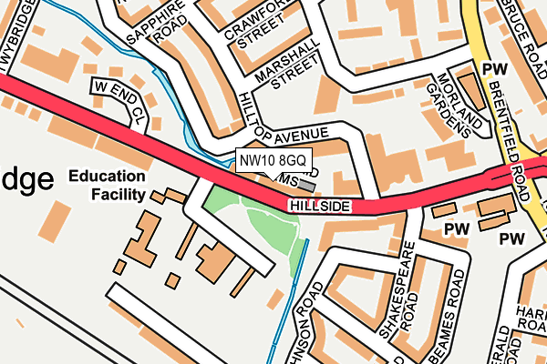 NW10 8GQ map - OS OpenMap – Local (Ordnance Survey) NW10 8GQ map - OS OpenMap – Local (Ordnance Survey)