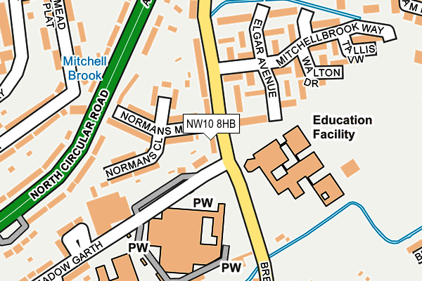 NW10 8HB map - OS OpenMap – Local (Ordnance Survey) NW10 8HB map - OS OpenMap – Local (Ordnance Survey)
