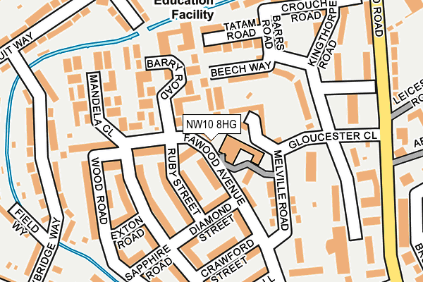 NW10 8HG map - OS OpenMap – Local (Ordnance Survey) NW10 8HG map - OS OpenMap – Local (Ordnance Survey)
