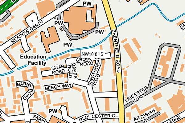 NW10 8HS map - OS OpenMap – Local (Ordnance Survey) NW10 8HS map - OS OpenMap – Local (Ordnance Survey)