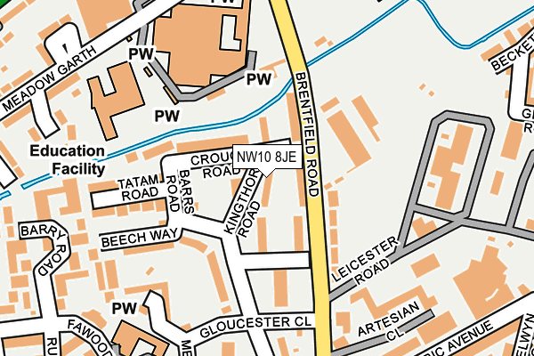 NW10 8JE map - OS OpenMap – Local (Ordnance Survey)