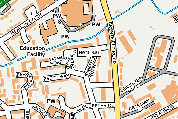NW10 8JG map - OS OpenMap – Local (Ordnance Survey) NW10 8JG map - OS OpenMap – Local (Ordnance Survey)