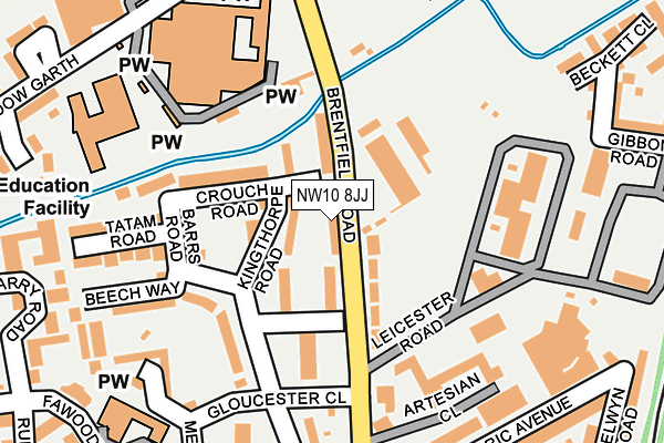 NW10 8JJ map - OS OpenMap – Local (Ordnance Survey) NW10 8JJ map - OS OpenMap – Local (Ordnance Survey)