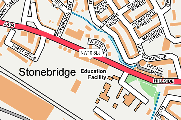 NW10 8LJ map - OS OpenMap – Local (Ordnance Survey)