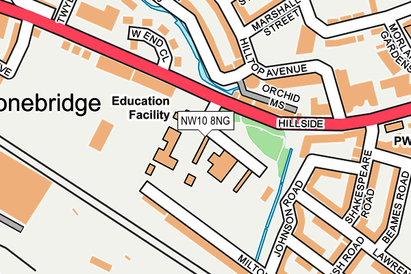 NW10 8NG map - OS OpenMap – Local (Ordnance Survey) NW10 8NG map - OS OpenMap – Local (Ordnance Survey)