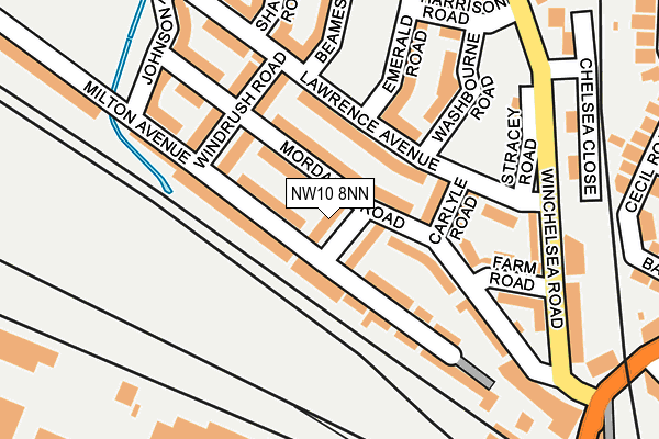 NW10 8NN map - OS OpenMap – Local (Ordnance Survey) NW10 8NN map - OS OpenMap – Local (Ordnance Survey)