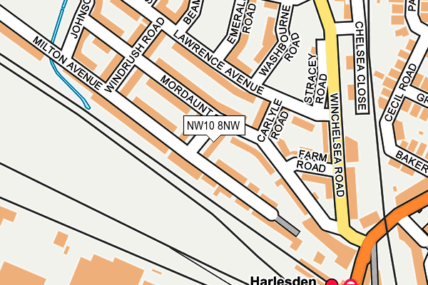 NW10 8NW map - OS OpenMap – Local (Ordnance Survey) NW10 8NW map - OS OpenMap – Local (Ordnance Survey)