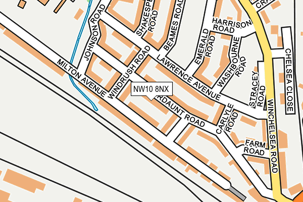 NW10 8NX map - OS OpenMap – Local (Ordnance Survey) NW10 8NX map - OS OpenMap – Local (Ordnance Survey)