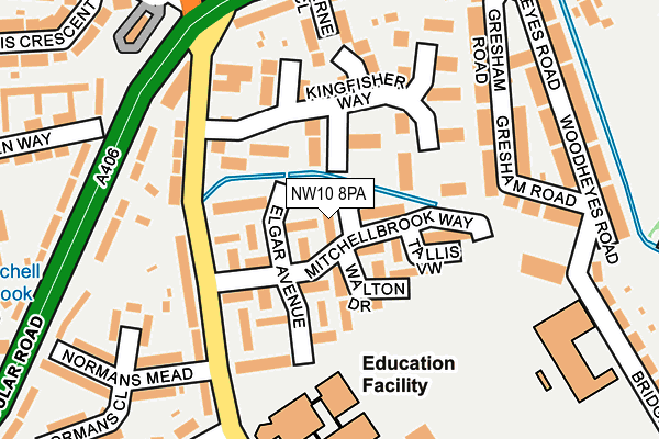 NW10 8PA map - OS OpenMap – Local (Ordnance Survey) NW10 8PA map - OS OpenMap – Local (Ordnance Survey)