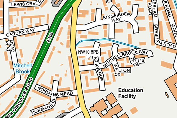 NW10 8PB map - OS OpenMap – Local (Ordnance Survey) NW10 8PB map - OS OpenMap – Local (Ordnance Survey)