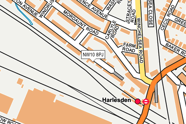 NW10 8PJ map - OS OpenMap – Local (Ordnance Survey) NW10 8PJ map - OS OpenMap – Local (Ordnance Survey)